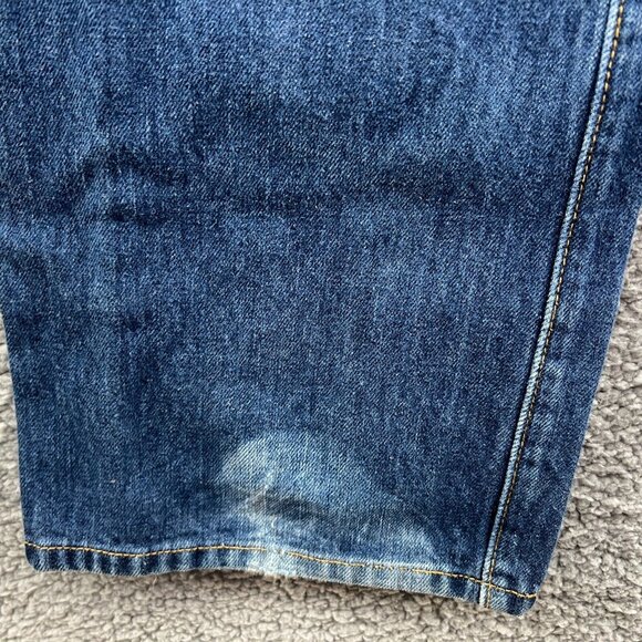 Levis 501 Jeans Button Fly Mens 38 X 36 Straight Leg Blue Denim Classic - Picture 4 of 12